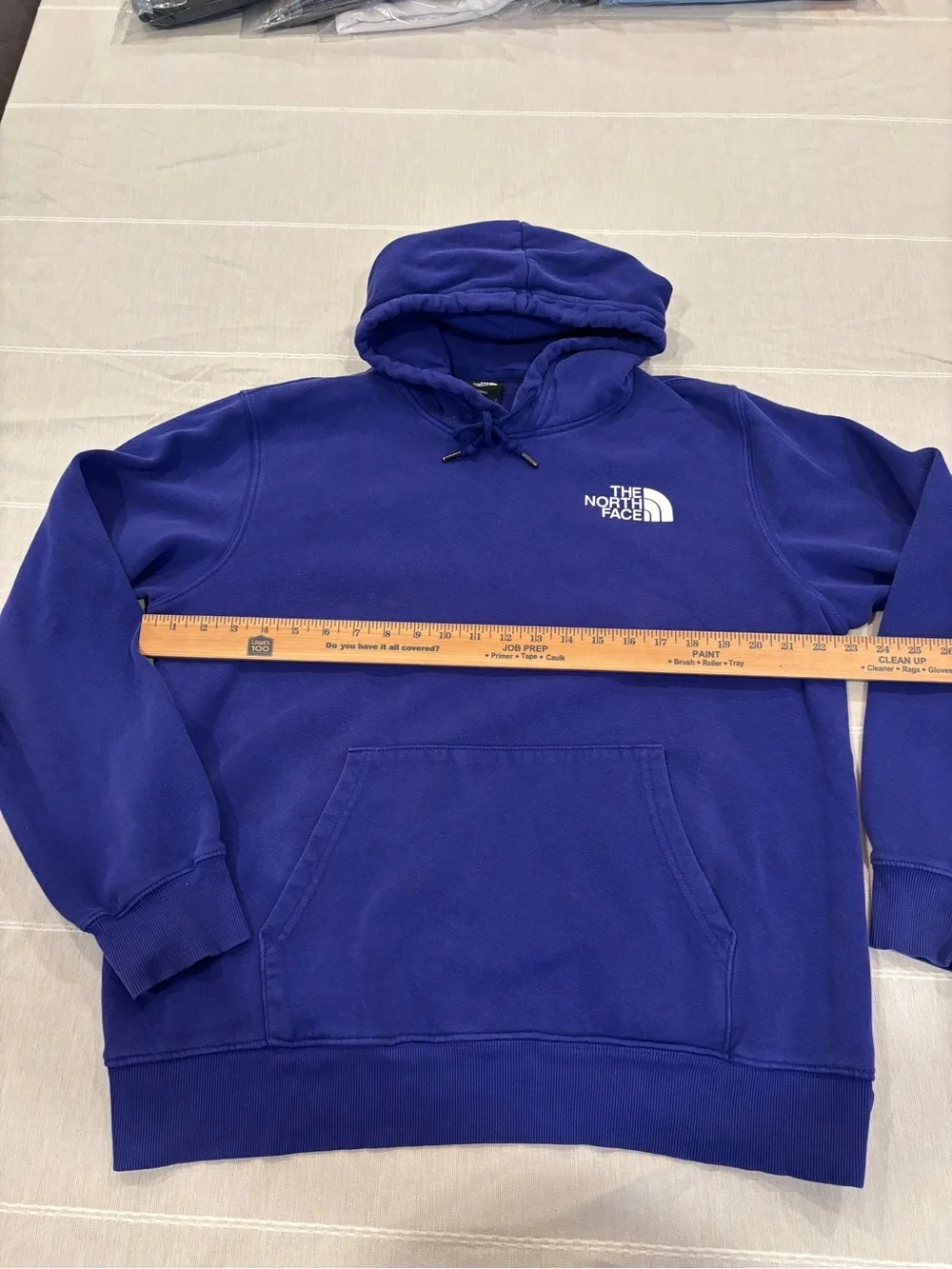 The North Face Purple Pullover Hoodie Men’s Large Box Logo Never Stop Exploring